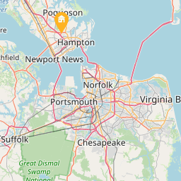 Studio 6 Hampton, VA - Langley AFB Area on the map